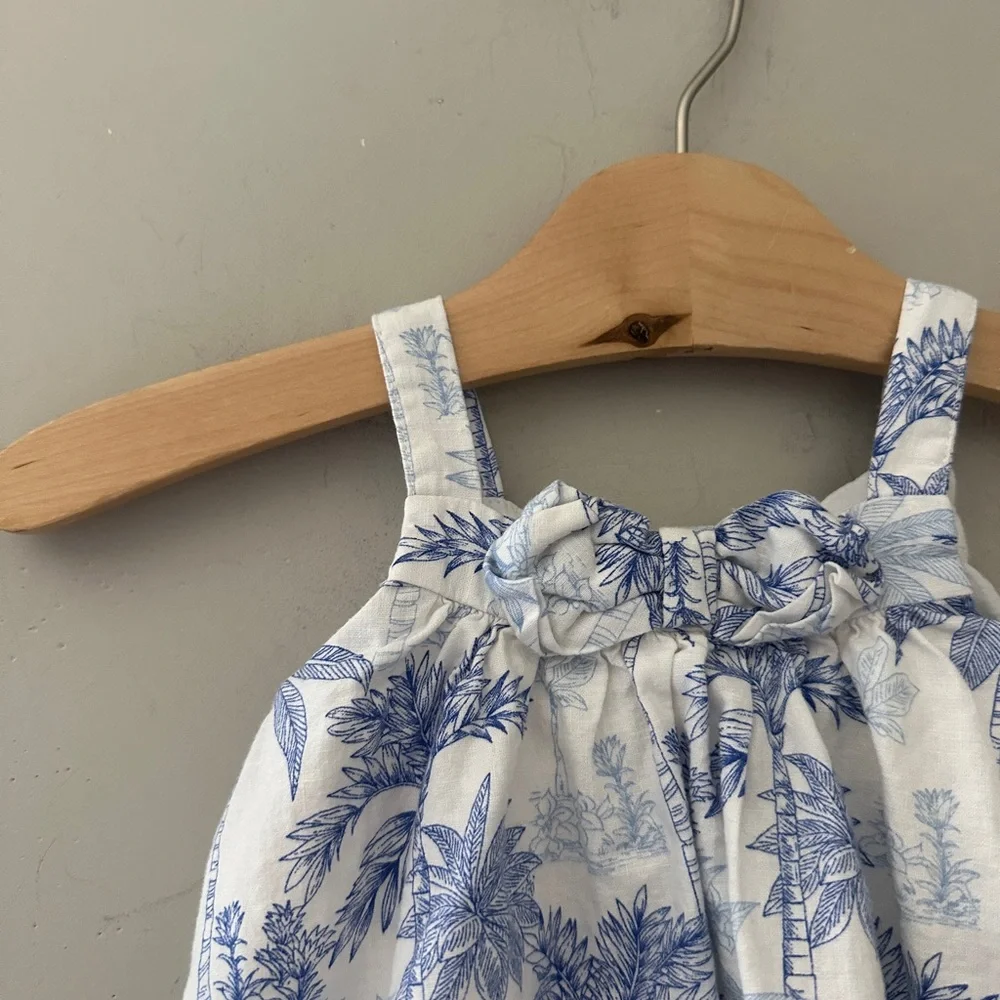 $16 ADD ON janie and jack girls blouse top floral palm tree baby gap zara